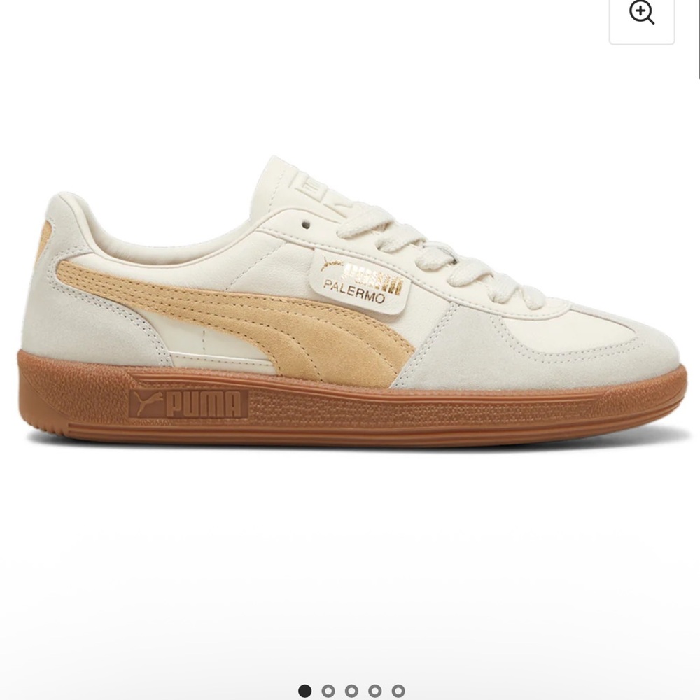 PUMA Women’s Palermo Beige and Brown Sneakers white apricot